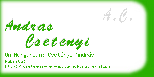 andras csetenyi business card