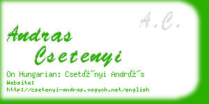 andras csetenyi business card